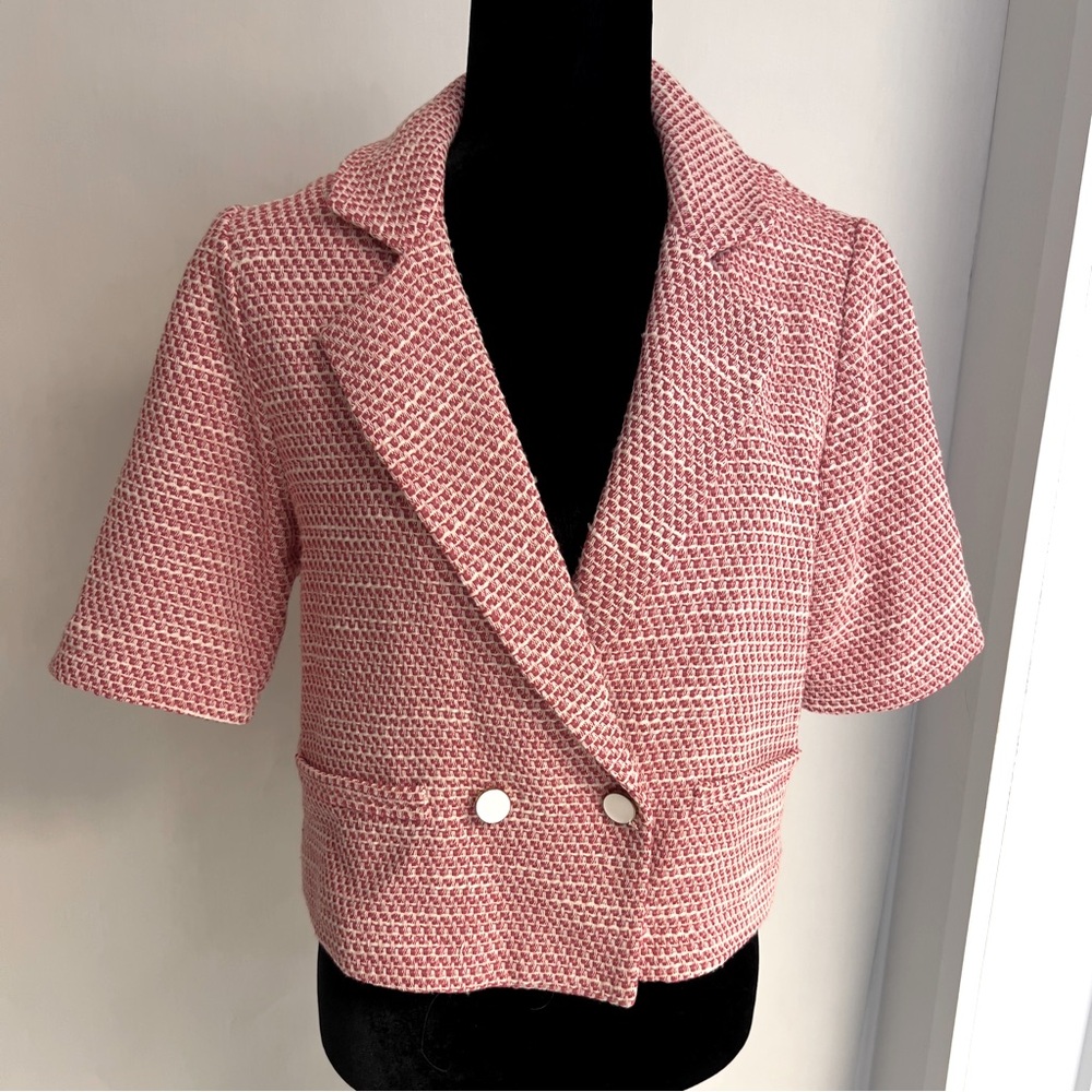 SYSTEMACTION Short Tweed Blazer